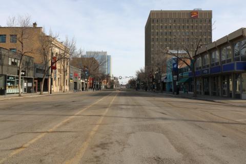 Empty Downtown Saskatoon 