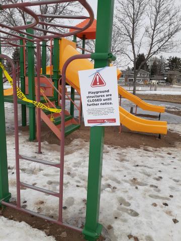 Playground Closure Sign Wildwood Park Covid 19 Archive